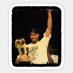 Tim Duncan - Vintage Design Of Basketball Sticker